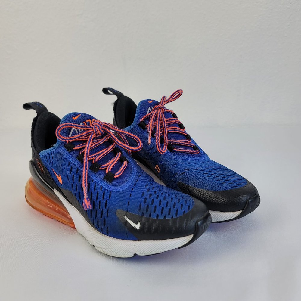 Nike Air Max 270 Racer Blue Orange 943345-401 Kids Youth